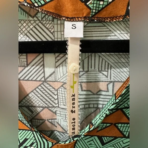 NWT Uncle Frank Retro Print Shift Dress Small 100% Cotton Made in USA - Picture 4 of 13